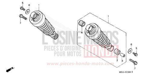 COUSSIN ARRIERE VF750CP de 1993